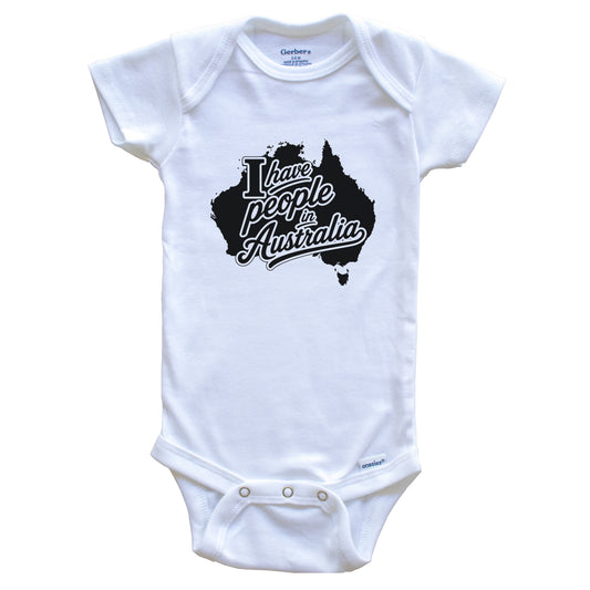 I Have People In Australia Country Silhouette Baby Bodysuit