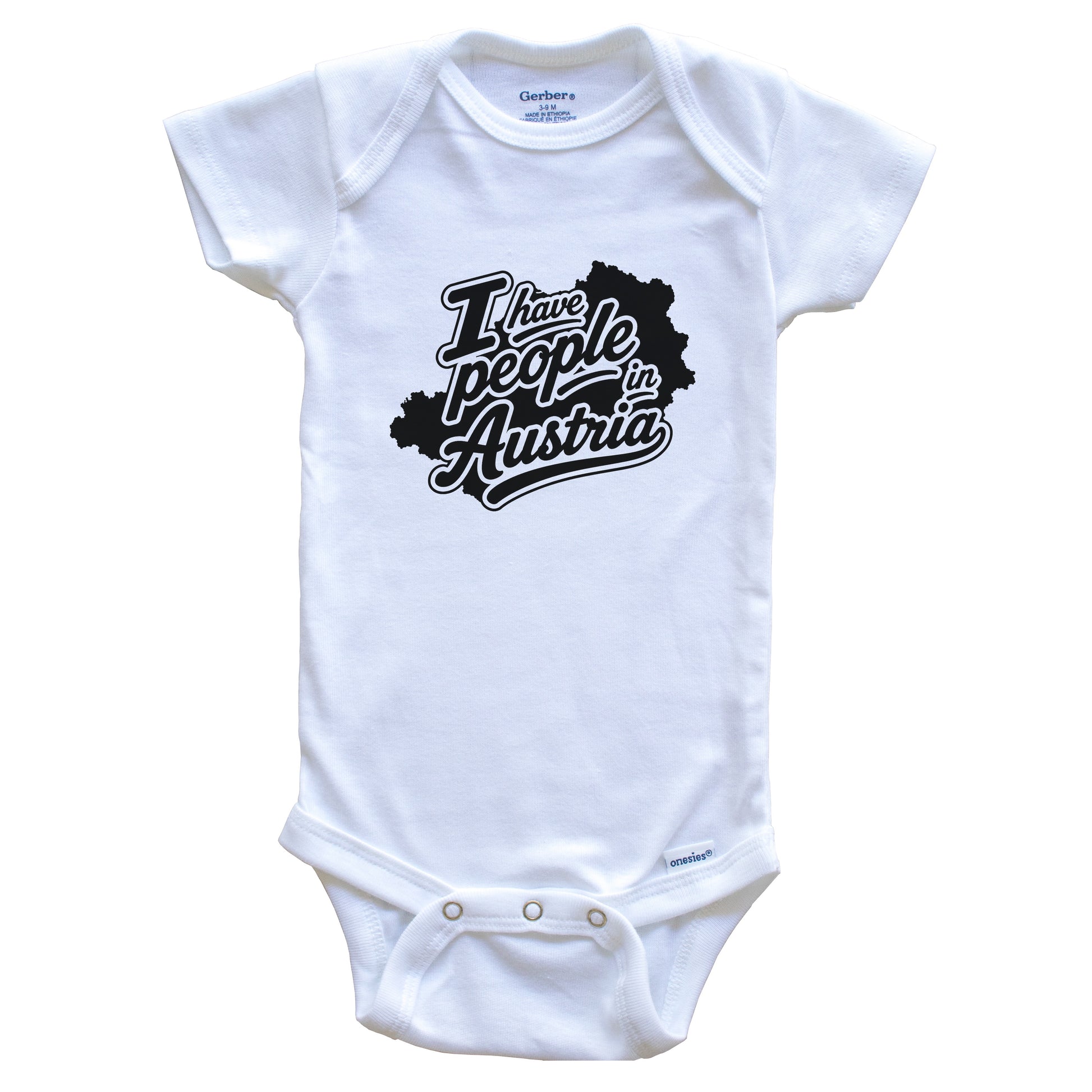 I Have People In Austria Country Silhouette Baby Bodysuit