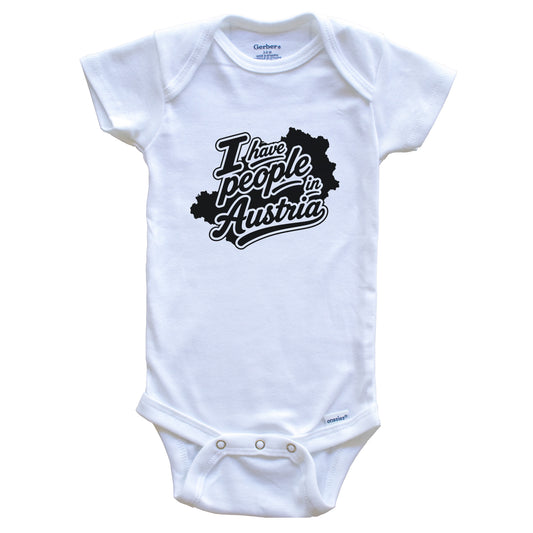 I Have People In Austria Country Silhouette Baby Bodysuit