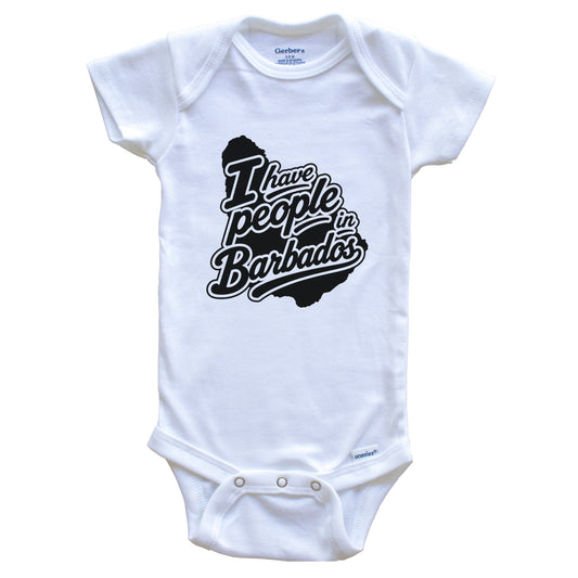 I Have People In Barbados Country Silhouette Baby Bodysuit