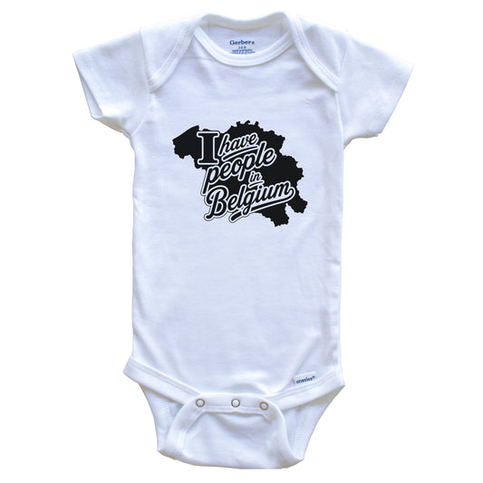 I Have People In Belgium Country Silhouette Baby Bodysuit