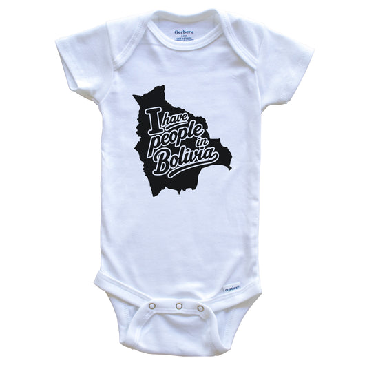 I Have People In Bolivia Country Silhouette Baby Bodysuit