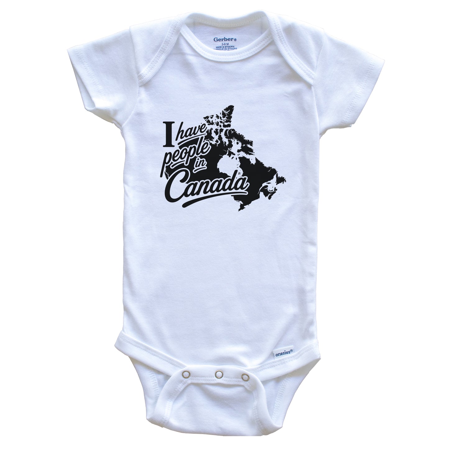 I Have People In Canada Country Silhouette Baby Bodysuit