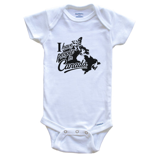 I Have People In Canada Country Silhouette Baby Bodysuit