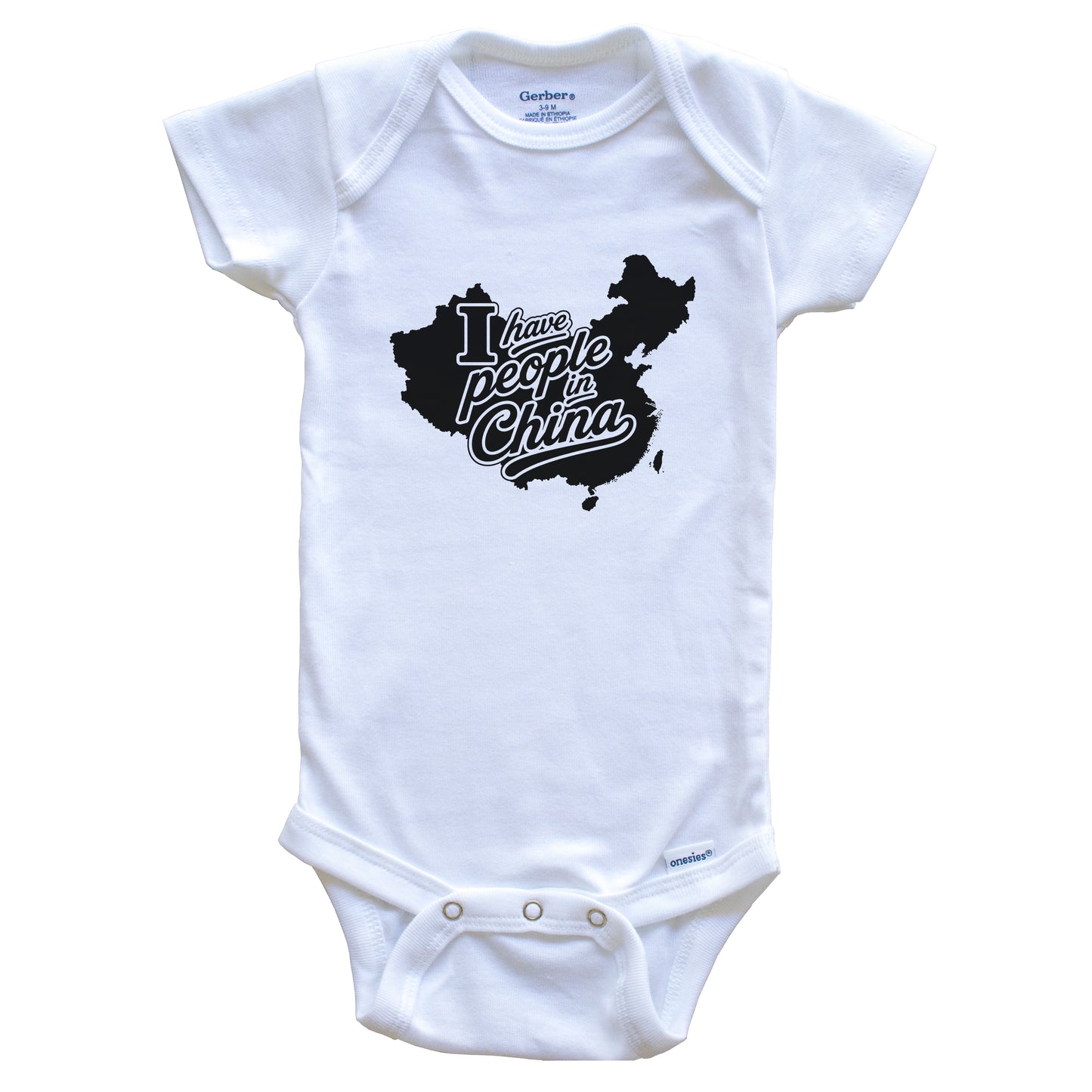 I Have People In China Country Silhouette Baby Bodysuit