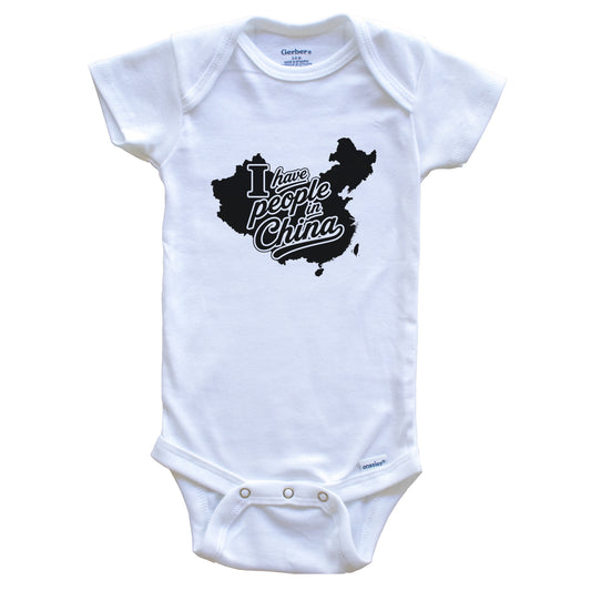 I Have People In China Country Silhouette Baby Bodysuit