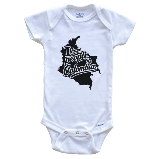 I Have People In Colombia Country Silhouette Baby Bodysuit