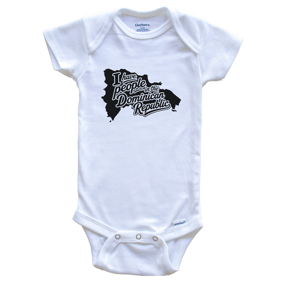 I Have People In the Dominican Republic Country Silhouette Baby Bodysuit