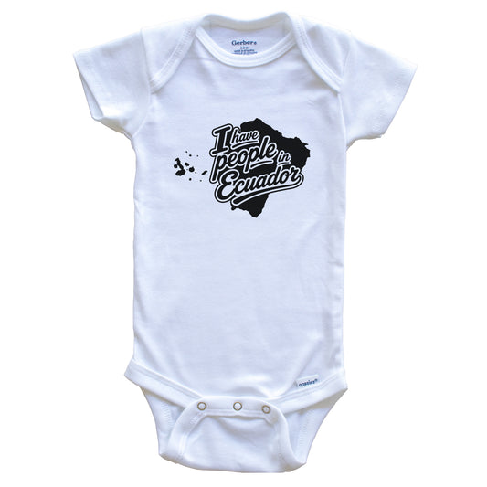 I Have People In Ecuador Country Silhouette Baby Bodysuit