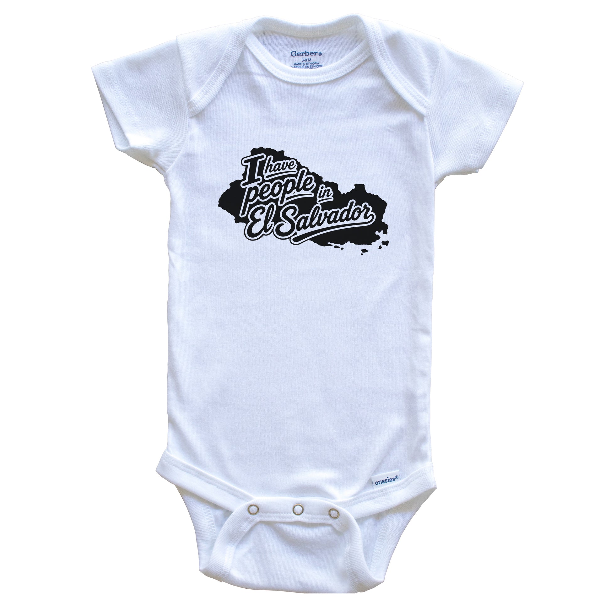 I Have People In El Salvador Country Silhouette Baby Bodysuit