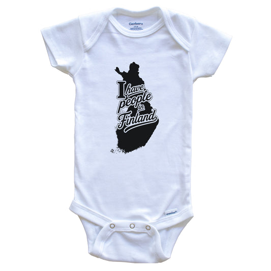 I Have People In Finland Country Silhouette Baby Bodysuit