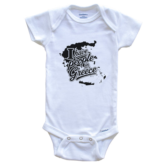 I Have People In Greece Country Silhouette Baby Bodysuit