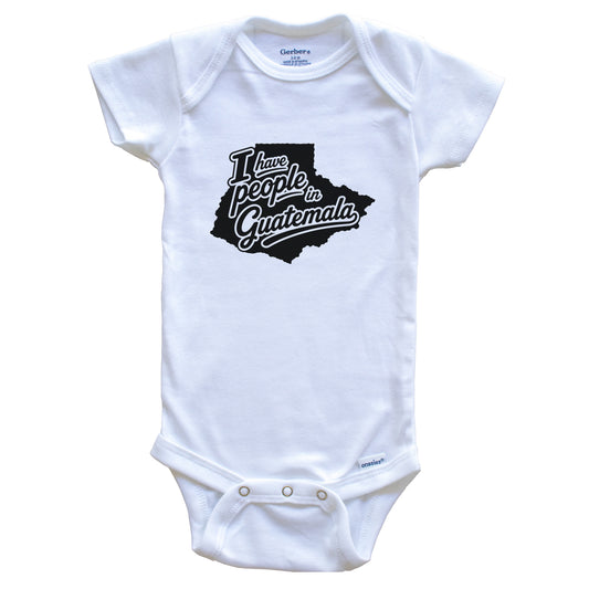 I Have People In Guatemala Country Silhouette Baby Bodysuit
