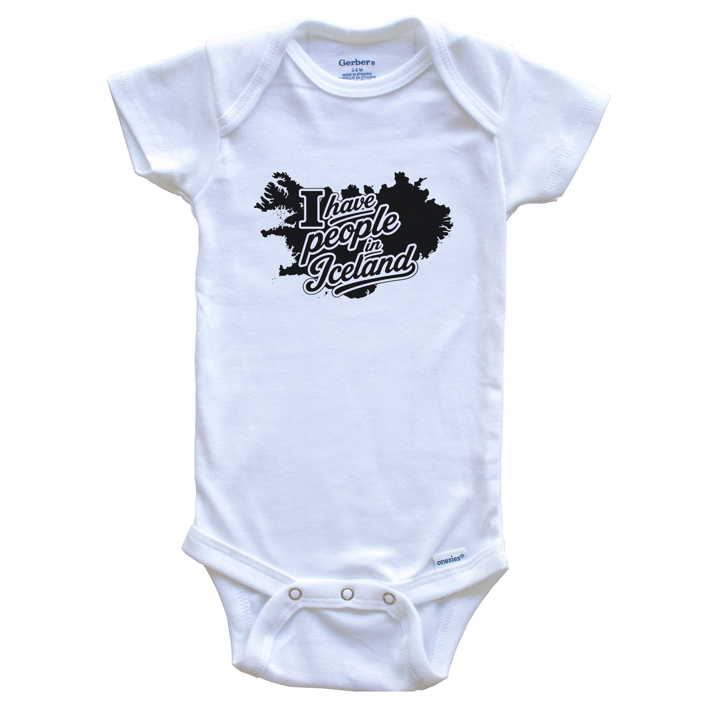 I Have People In Iceland Country Silhouette Baby Bodysuit