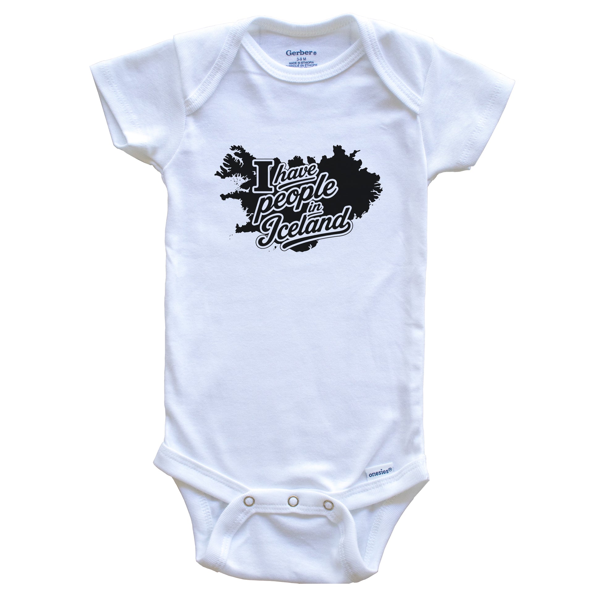 I Have People In Iceland Country Silhouette Baby Bodysuit
