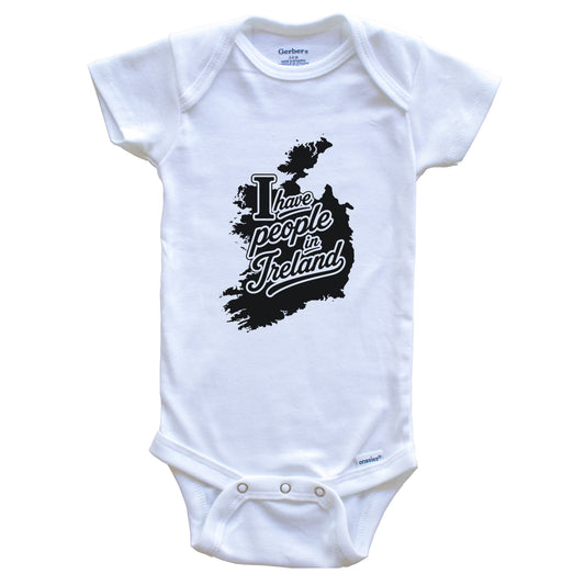 I Have People In Ireland Country Silhouette Baby Bodysuit