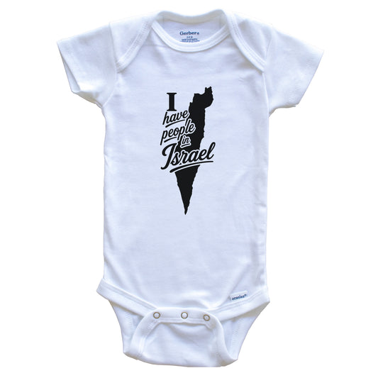 I Have People In Israel Country Silhouette Baby Bodysuit