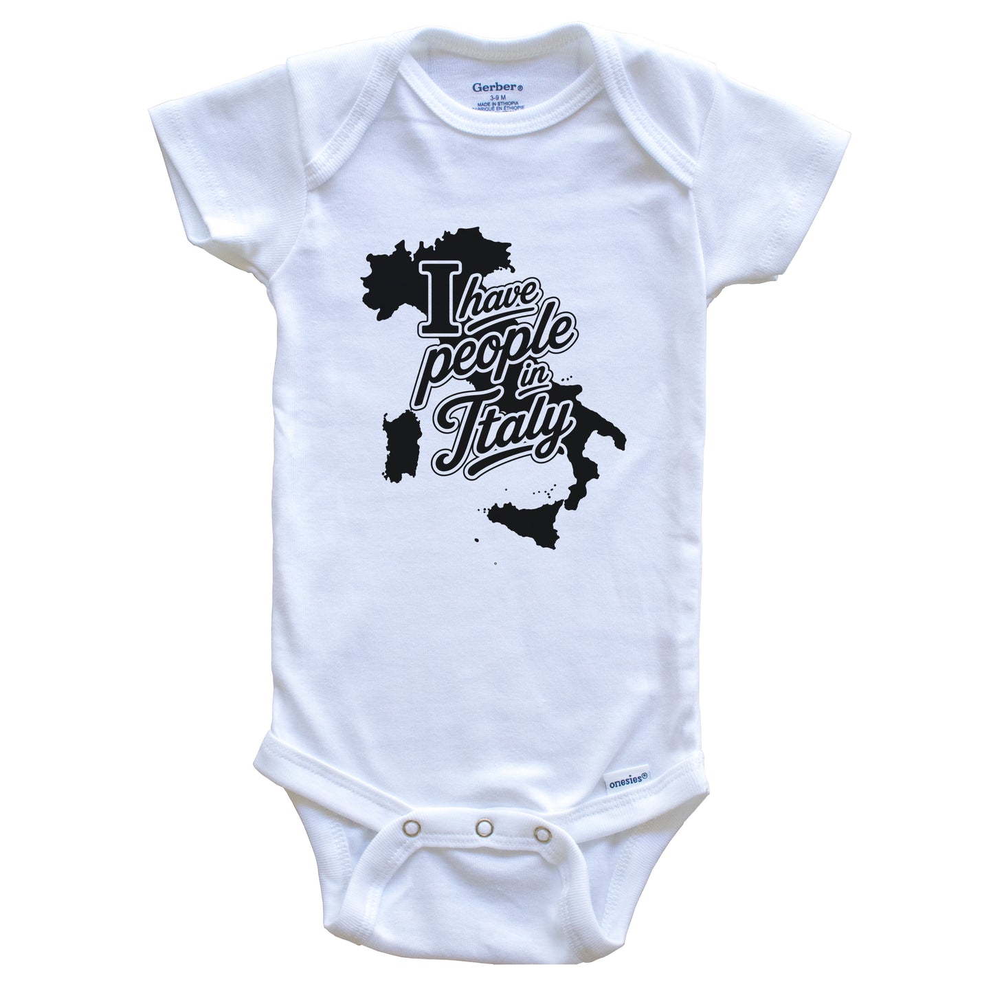 I Have People In Italy Country Silhouette Baby Bodysuit