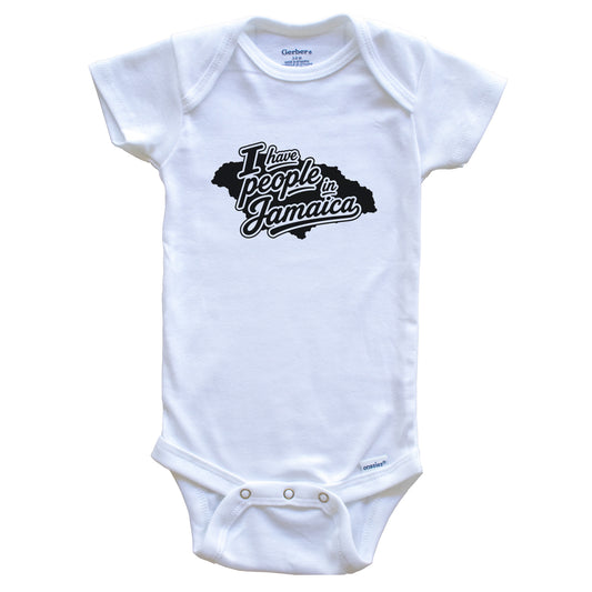 I Have People In Jamaica Country Silhouette Baby Bodysuit