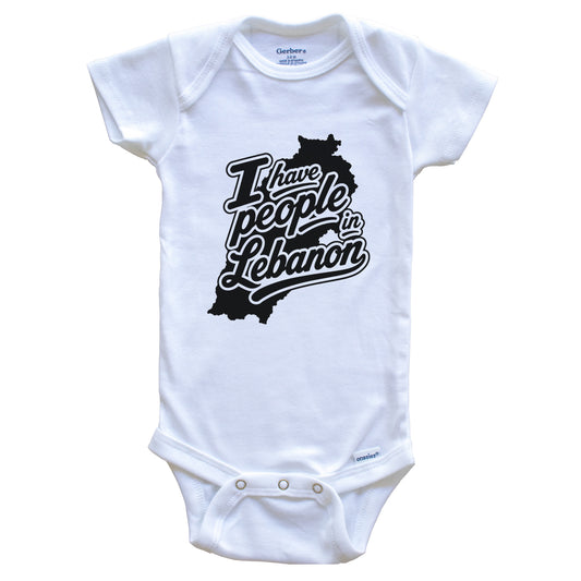 I Have People In Lebanon Country Silhouette Baby Bodysuit