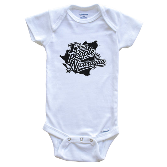 I Have People In Nicaragua Country Silhouette Baby Bodysuit