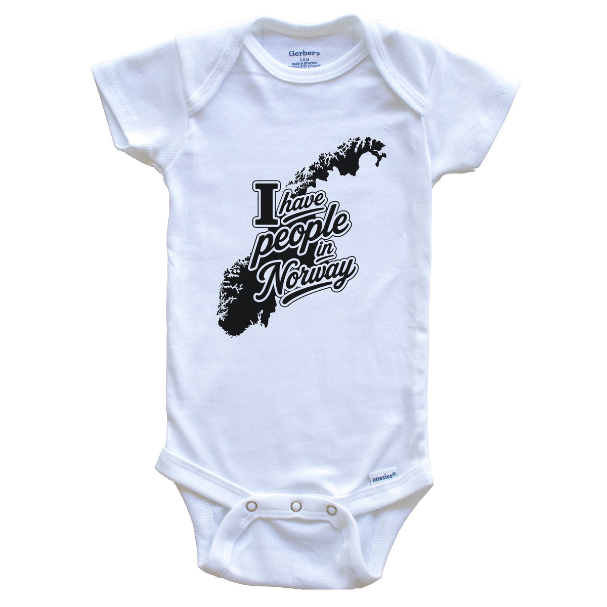I Have People In Norway Country Silhouette Baby Bodysuit