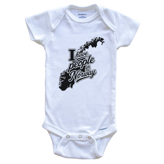 I Have People In Norway Country Silhouette Baby Bodysuit
