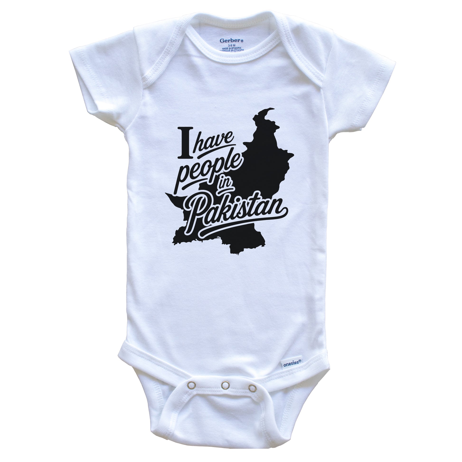 I Have People In Pakistan Country Silhouette Baby Bodysuit