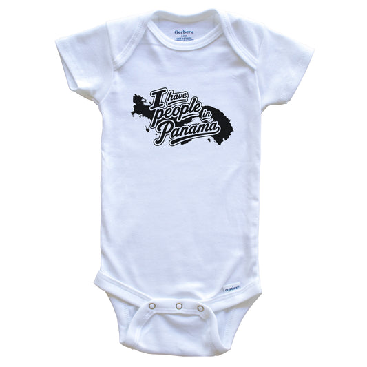 I Have People In Panama Country Silhouette Baby Bodysuit