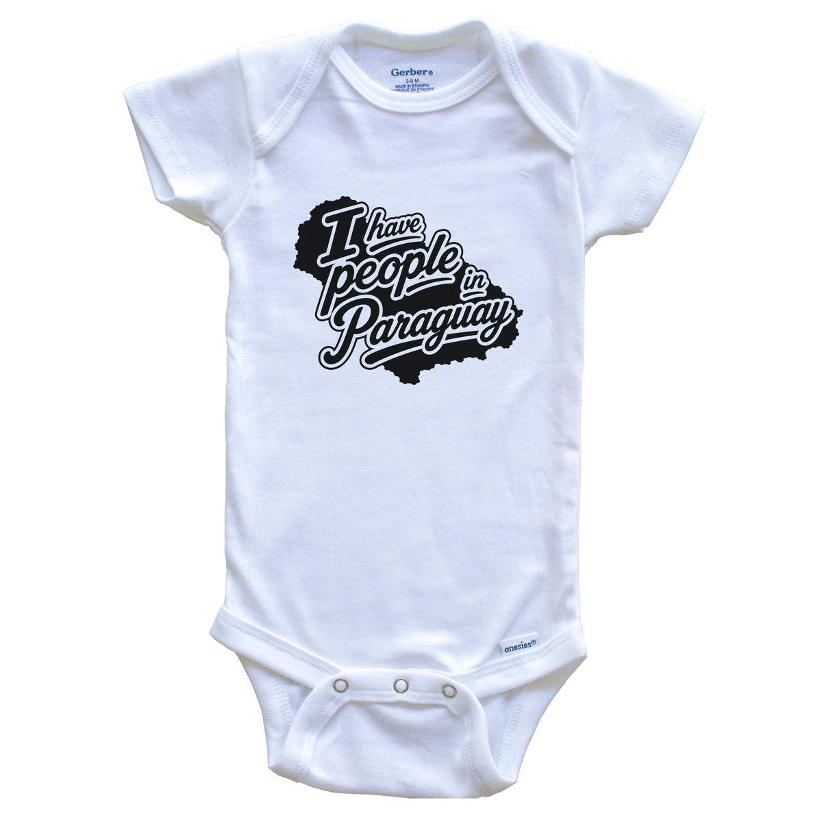 I Have People In Paraguay Country Silhouette Baby Bodysuit