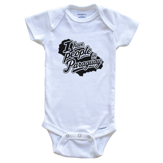 I Have People In Paraguay Country Silhouette Baby Bodysuit