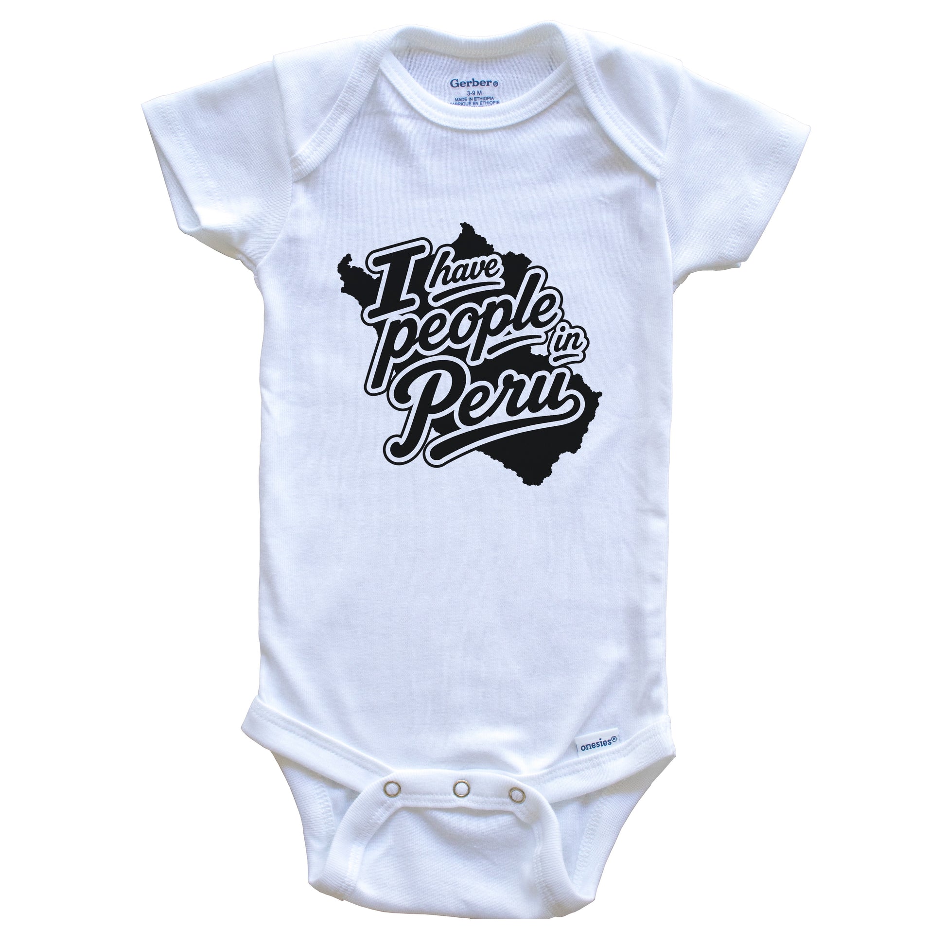 I Have People In Peru Country Silhouette Baby Bodysuit