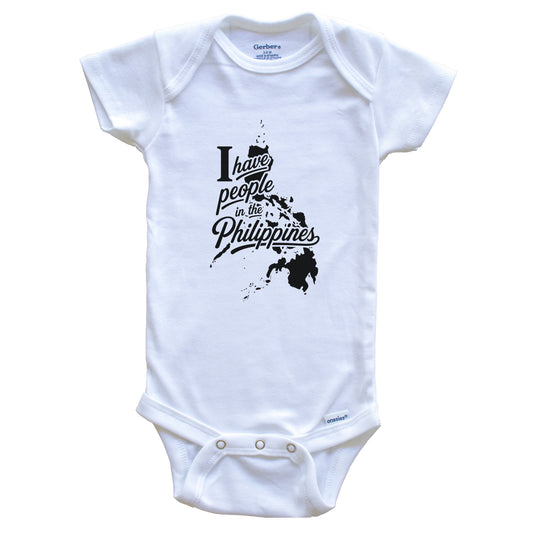 I Have People In the Philippines Country Silhouette Baby Bodysuit