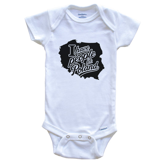 I Have People In Poland Country Silhouette Baby Bodysuit