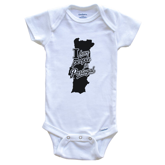 I Have People In Portugal Country Silhouette Baby Bodysuit