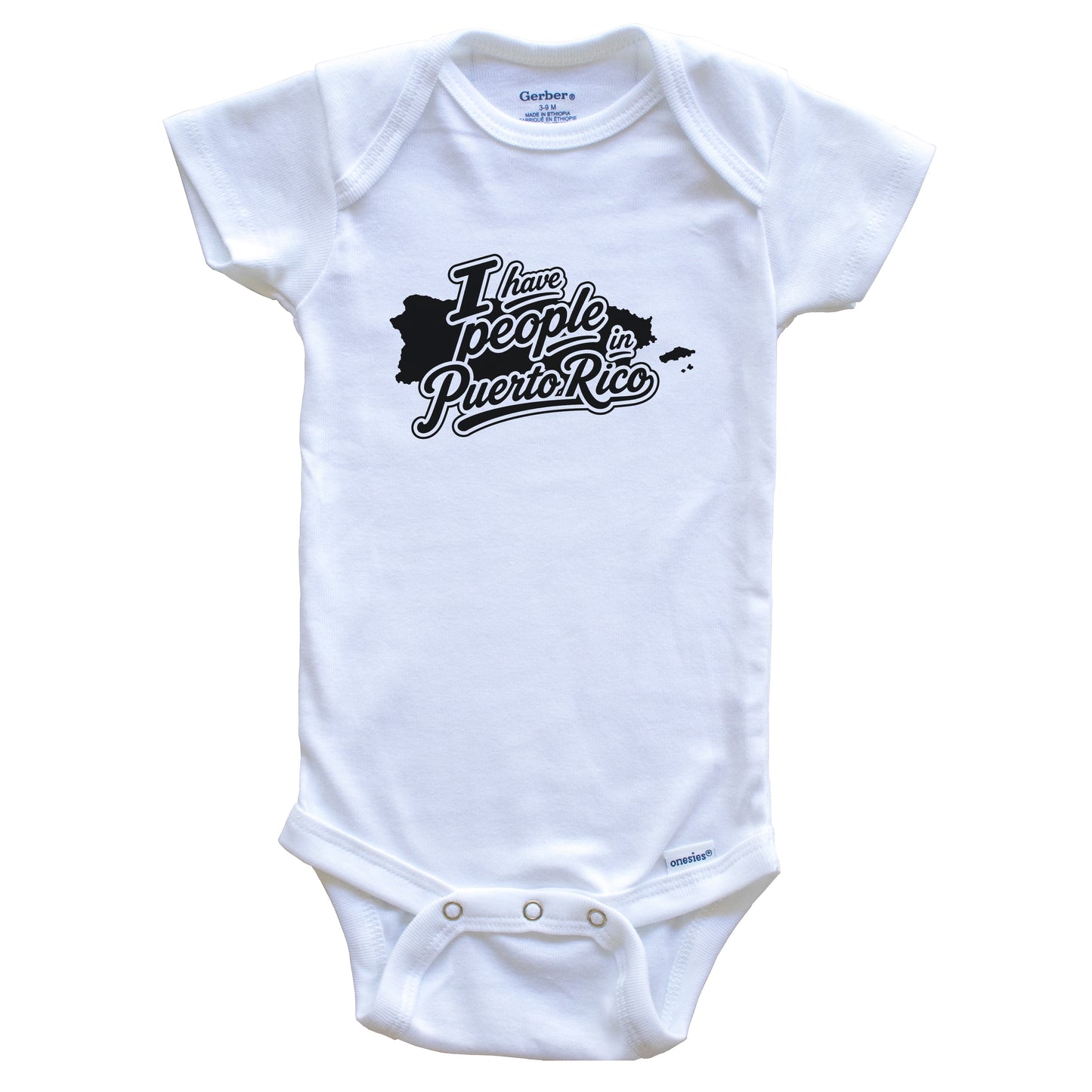 I Have People In Puerto Rico Silhouette Baby Bodysuit