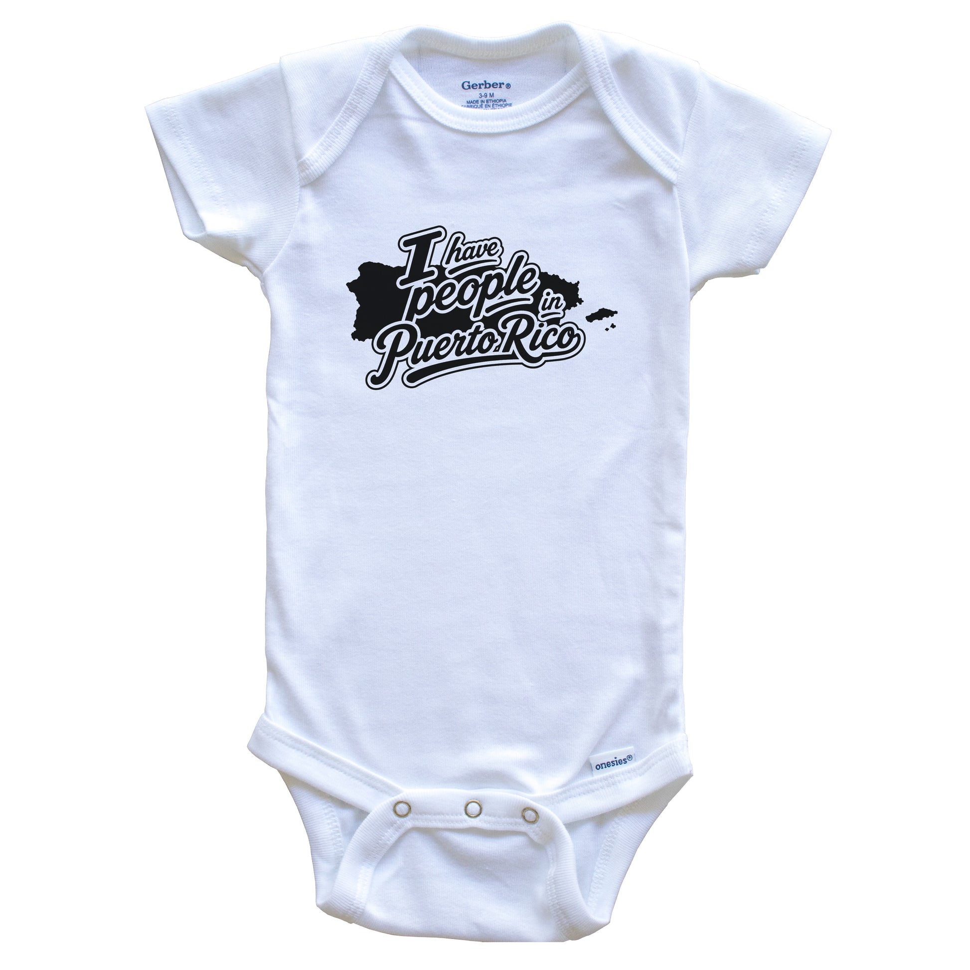 I Have People In Puerto Rico Silhouette Baby Bodysuit