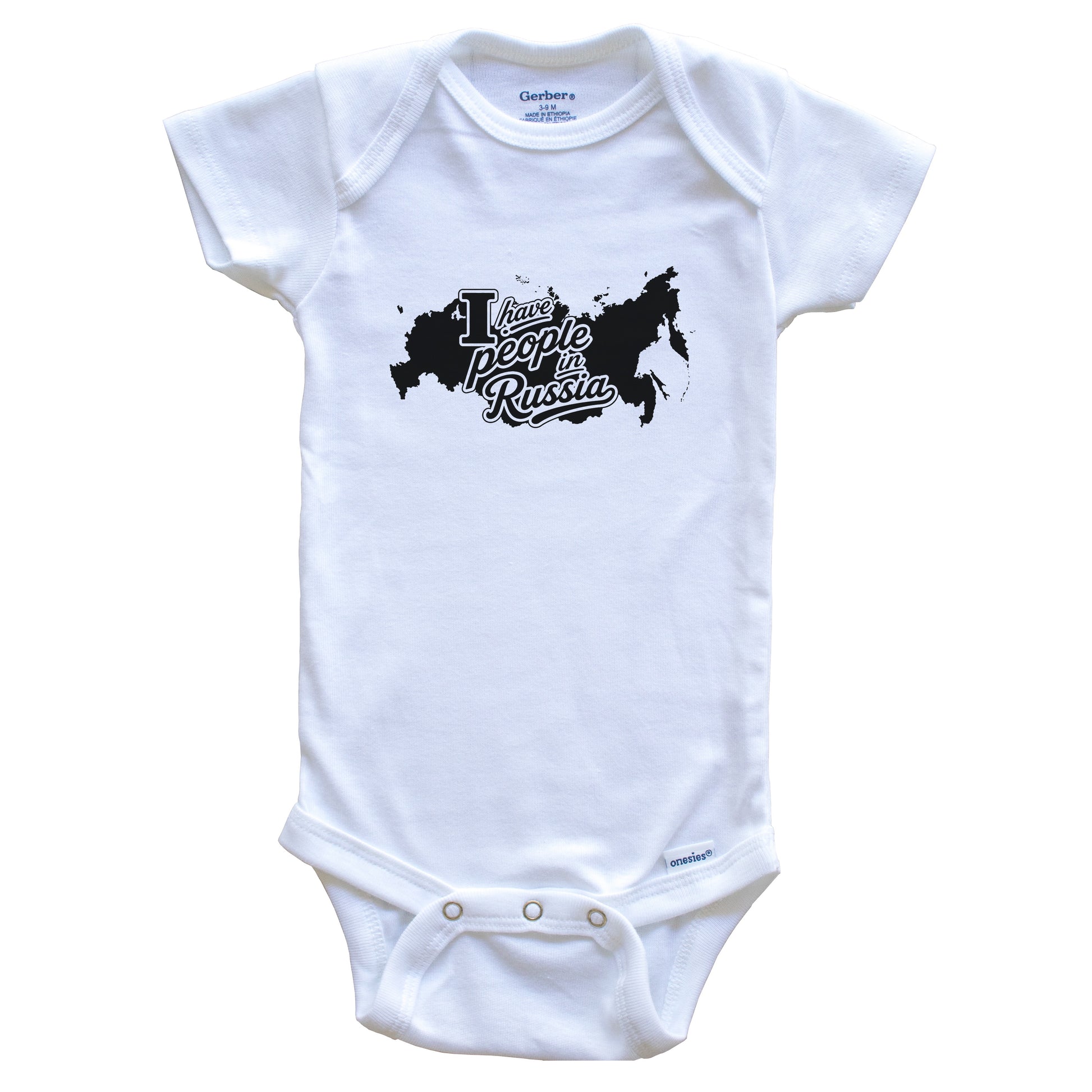 I Have People In Russia Country Silhouette Baby Bodysuit