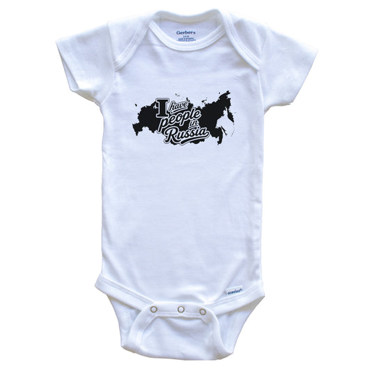 I Have People In Russia Country Silhouette Baby Bodysuit