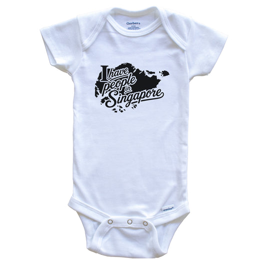 I Have People In Singapore Country Silhouette Baby Bodysuit
