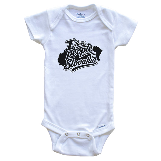 I Have People In Slovakia Country Silhouette Baby Bodysuit