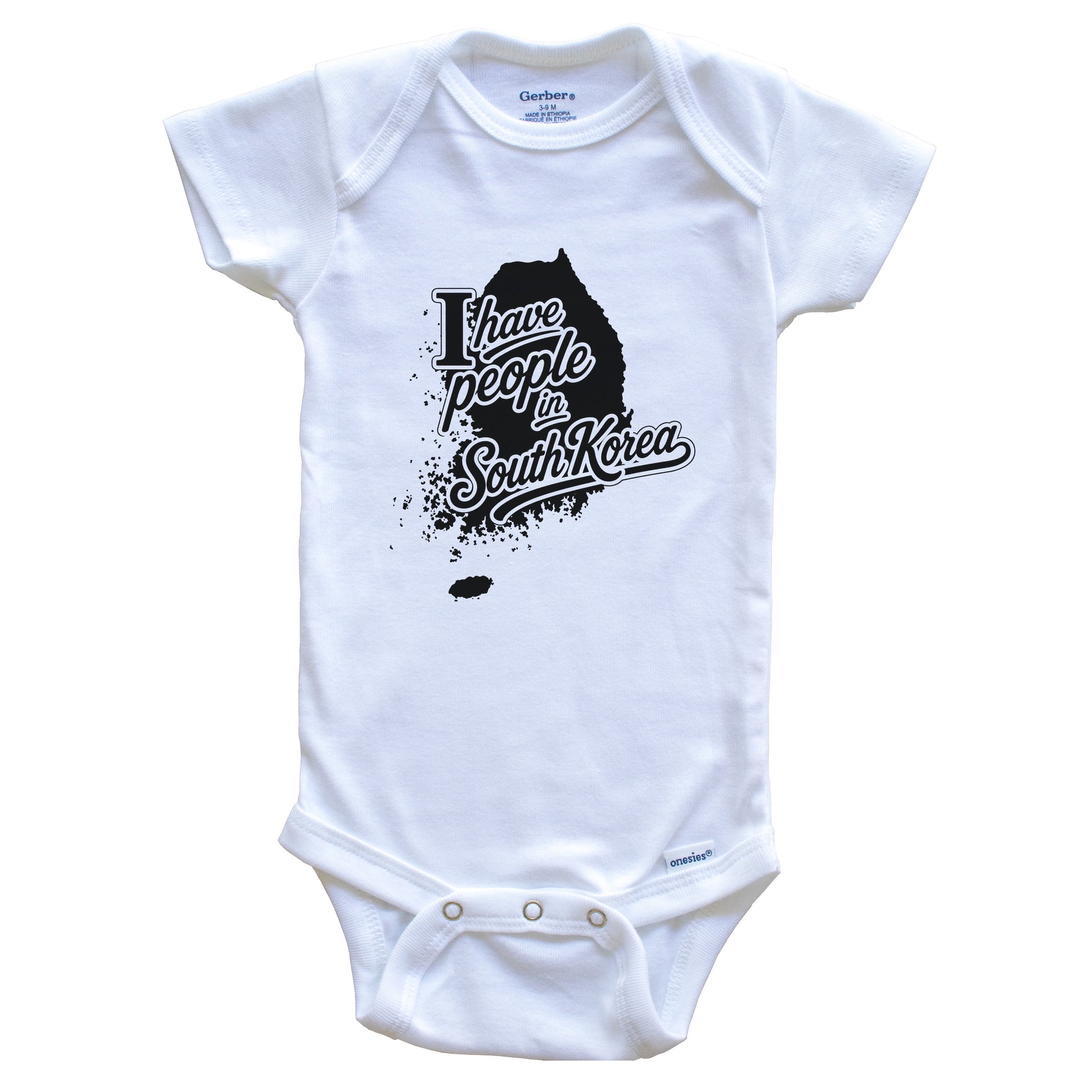 I Have People In South Korea Country Silhouette Baby Bodysuit