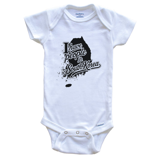 I Have People In South Korea Country Silhouette Baby Bodysuit