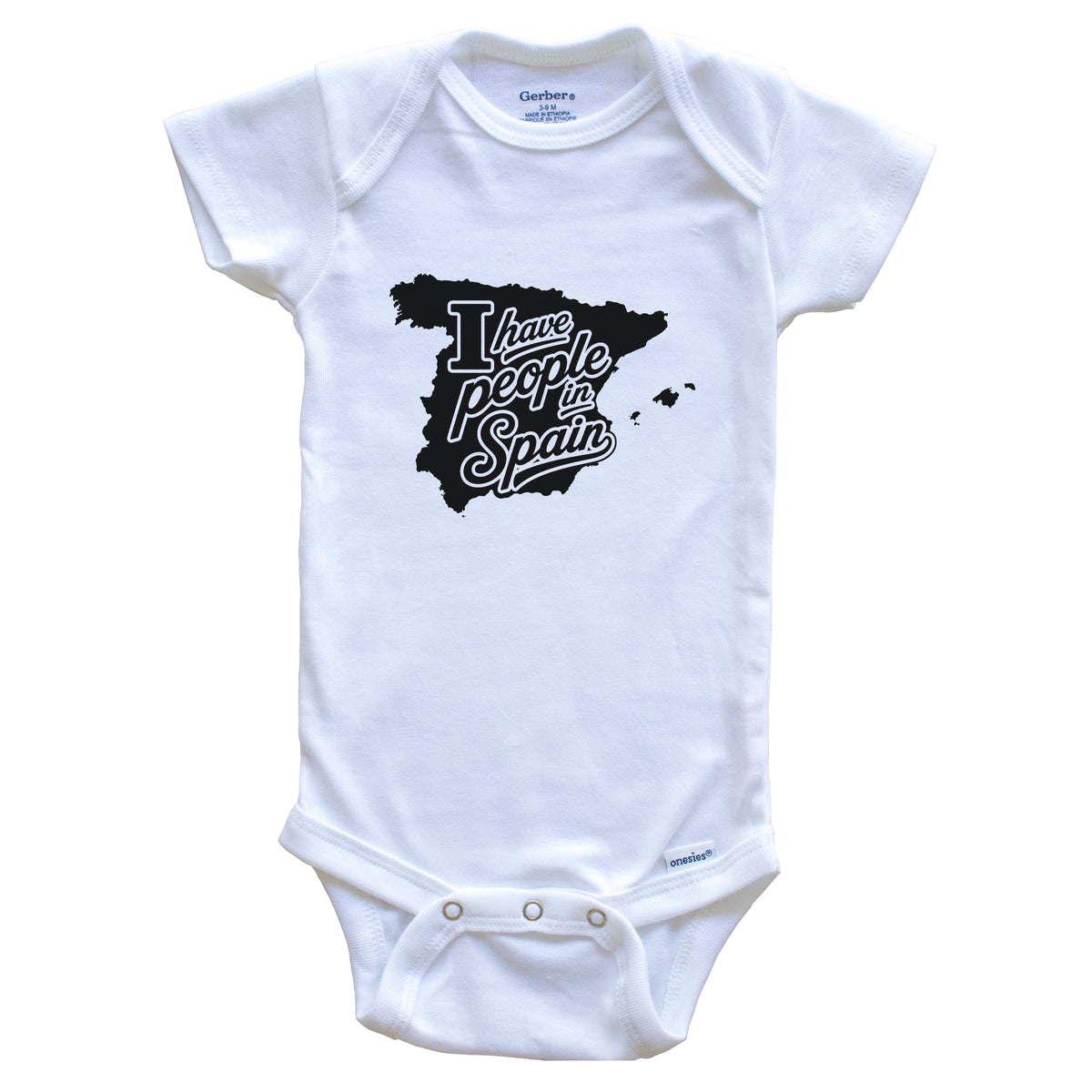 I Have People In Spain Country Silhouette Baby Bodysuit