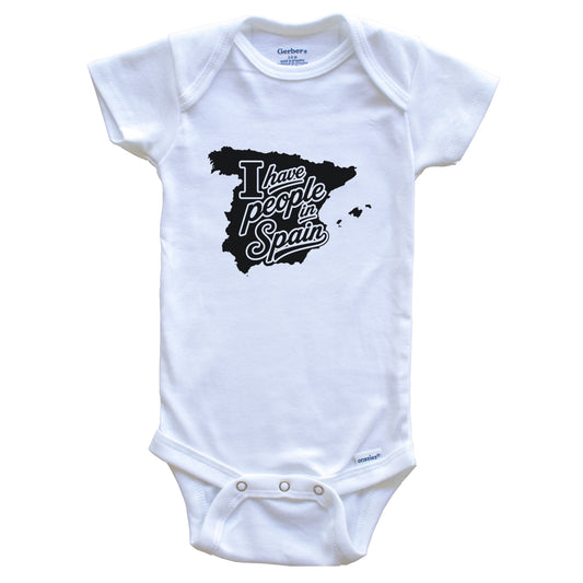 I Have People In Spain Country Silhouette Baby Bodysuit