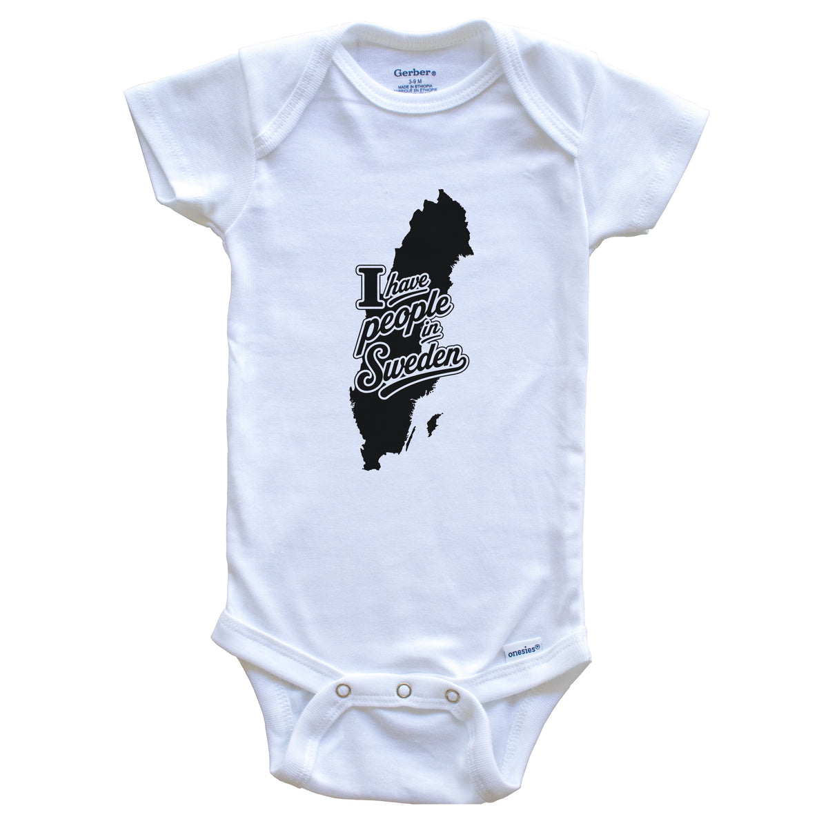 I Have People In Sweden Country Silhouette Baby Bodysuit