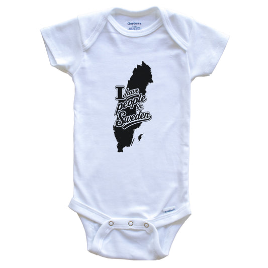 I Have People In Sweden Country Silhouette Baby Bodysuit