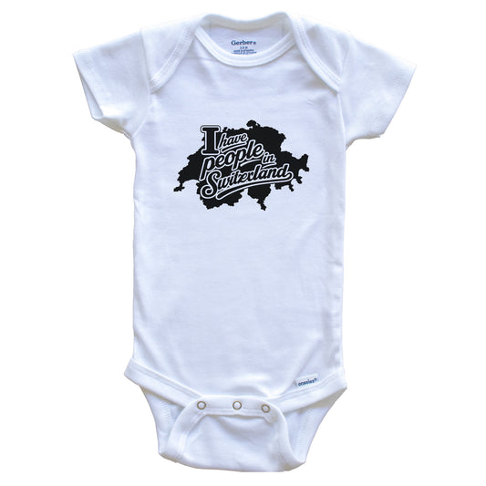 I Have People In Switzerland Country Silhouette Baby Bodysuit