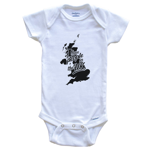 I Have People In the UK United Kingdom Silhouette Baby Bodysuit