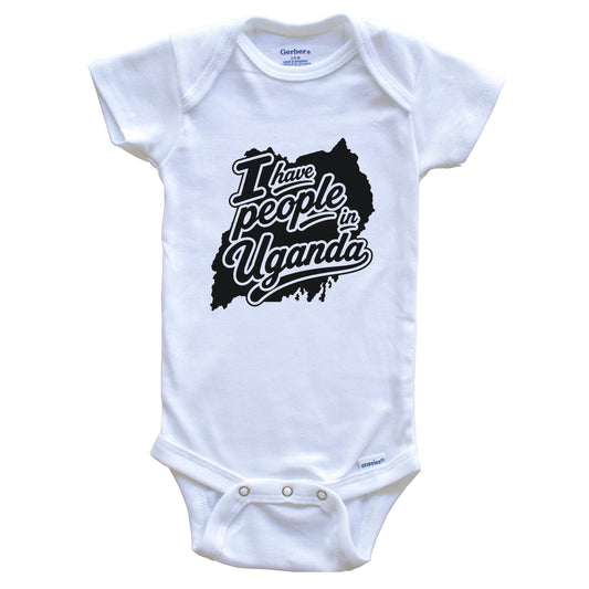 I Have People In Uganda Country Silhouette Baby Bodysuit